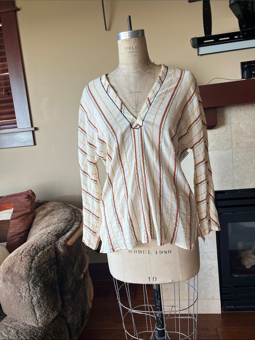 Forte Forte gauze metallic top